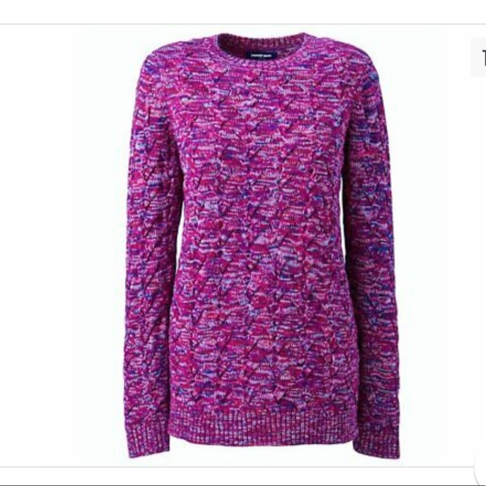 Lands End cable knit Drifter sweater